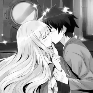 🤍 bc30e6da baiser, anime, manga, romance, couple whatsapp sticker