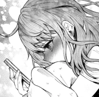 😖 c620b24b Manga, Anime, Fille, Baguettes, Manger whatsapp sticker