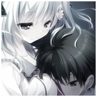 🤍 dccce380 Anime, Fille, Garçon, Couple, Mignon, Affection, Manga whatsapp sticker