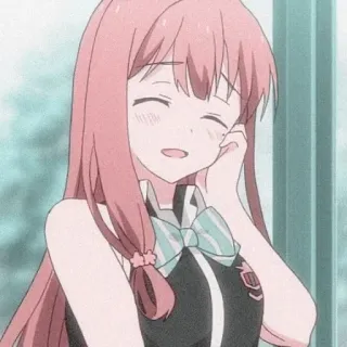 😇 f3f5b745 Anime, Fille, Uniforme scolaire, Mignon, Illustration whatsapp sticker