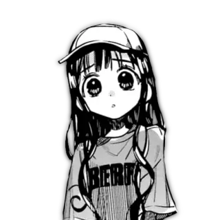 ☹️ 03fa1fb6 BERF anime, manga, cartoon, girl, teen, character, cap, shirt telegram sticker