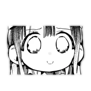 🙂 2d82d1d2 anime, manga, cartoon, girl, character, face, eyes telegram sticker