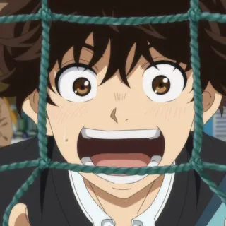 🙂 6860866e アニメ, 男の子, 興奮, びっくり, フェンス, 覗き見 telegram sticker