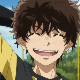 🙂 82ea4e2e アニメ, ポートレート, 笑顔, 男の子, キャラクター telegram sticker