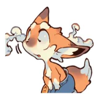 🍲 21027012 キツネ, かわいい, 漫画, 動物, 愛らしい telegram sticker