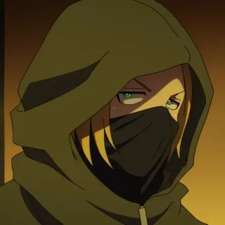 🔥 10421cef Anime, Kapuze, Maske, Charakter whatsapp sticker