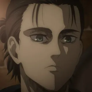 ⚔️ 4a529aa2 Eren Yeager Attack on Titan 动漫, 进击的巨人, 艾伦·耶格尔, 角色, 肖像 telegram sticker