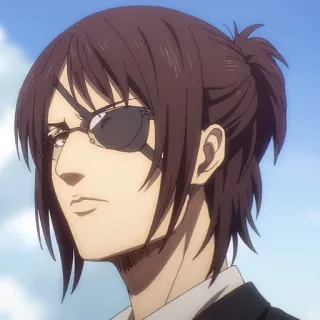 ⚔️ 6ec07ebc Hange Zoe Attack on Titan 动漫, 角色, 进击的巨人, 韩吉·佐耶, 漫画, 眼罩, 粉丝作品 telegram sticker