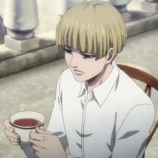 ⚔️ 7f53ac65 Yelena Attack on Titan 动漫, 角色, 茶, 严肃, 肖像 telegram sticker