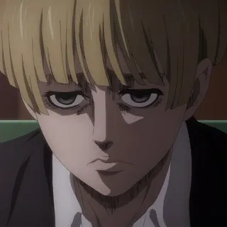 ⚔️ b44f21a8 Yelena Attack on Titan 动漫, 漫画, 角色, 严肃, 肖像 telegram sticker