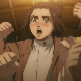 ⚔️ fe3f4d90 Attack on Titan 动漫, 角色, 兴奋, 少年 telegram sticker