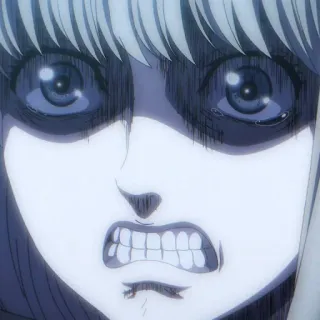 ⚔️ 0d422156 anime, screaming, close-up, portrait, fear, stressed whatsapp sticker