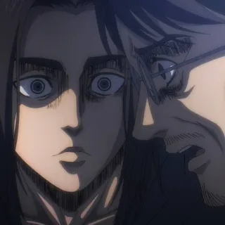 ⚔️ 900772ad Eren Yeager Attack on Titan anime, manga, eren yeager, shocked, attack on titan, aot whatsapp sticker