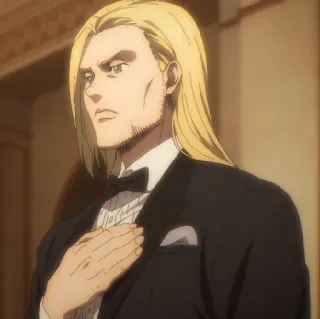 😲 867f828f Zeke Yeager Attack on Titan อนิเมะ, ตัวละคร, ซีค เยเกอร์, ผ่าพิภพไททัน, ชุดทางการ telegram sticker