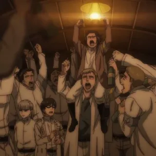 😄 90d6ec24 อนิเมะ, กลุ่ม, ฉลอง, ปาร์ตี้, แอนิเมชั่น, ตัวละคร telegram sticker