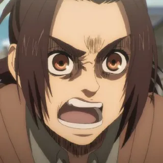 😡 ba7f8584 Gabi Braun Attack on Titan อนิเมะ, ตัวละคร, โกรธ, กาบี บราวน์, ผ่าพิภพไททัน telegram sticker