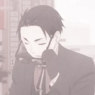 💰 65c23ea8 Anime, Hombre, Gafas, Traje whatsapp sticker