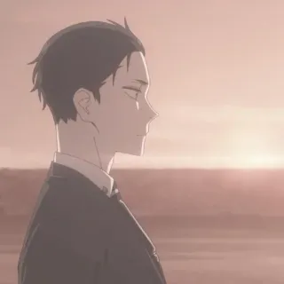 💰 8c644d0a anime, hombre, retrato, silueta, perfil, puesta de sol whatsapp sticker