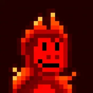 🔥 787272aa 恶魔, 火焰, 像素艺术, 怪物, 恶灵, 幻想 telegram sticker