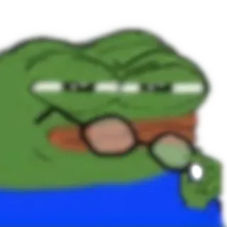 👓 0901522c Pepe the Frog pepe, grenouille, mème, mème internet telegram sticker