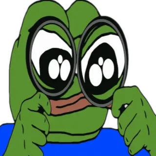 🧐 990ca064 Pepe the Frog pepe, grenouille, mème, internet, dessin animé telegram sticker