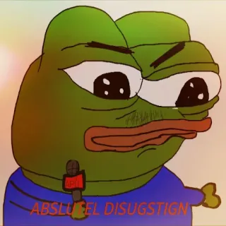 🤬 e9245282 Pepe the Frog ABSOLUTEL DISUGSTIGN pepe, grenouille, mème, dégoûtant telegram sticker