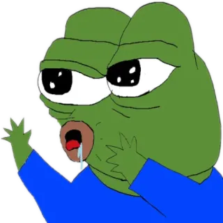 👀 f5841c1f Pepe the Frog pepe, grenouille, mème, internet, expression, dessin animé telegram sticker