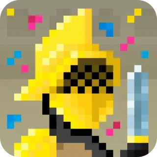 ⚔ 16b7e568 cavaleiro, pixel art, espada, capacete, armadura, medieval whatsapp sticker