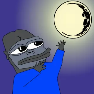 🌖 045f304c goryl, księżyc, małpa, kreskówka, rysunek whatsapp sticker