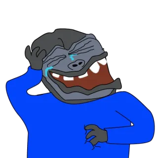 😂 1ad8f69b płacz, mem, smutny, małpa, internet, emoji whatsapp sticker