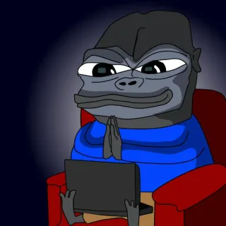 🙏 a8430ce7 pepe, żaba, goryl, mem, kultura internetu whatsapp sticker