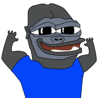 💪 ad79e62d małpa, goryl, kreskówka, mem, zwierzę, antropomorficzny whatsapp sticker