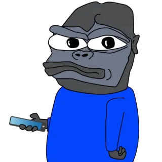 📺 d01d2b1f małpa, kreskówka, goryl, mem, rysunek whatsapp sticker