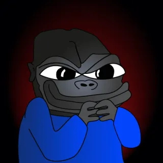 😈 f324c536 małpa, kreskówka, mem, zadowolony, knujący, postać whatsapp sticker