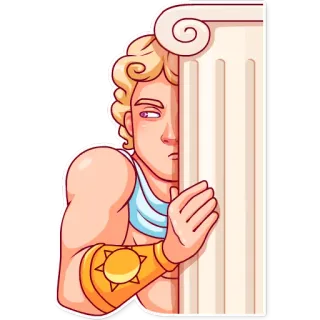 👀 45b834a6 Phim hoạt hình, Hy Lạp, Thần thoại, Cột trụ, Tượng, Cột telegram sticker