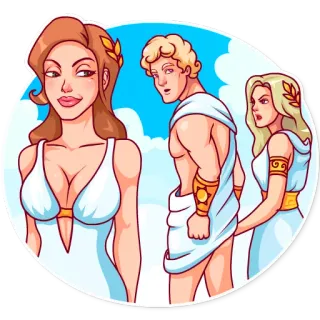 😳 5c1f55f7 phụ nữ, đàn ông, cổ đại, meme, bạn trai xao nhãng, hoạt hình telegram sticker