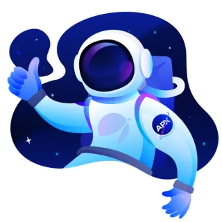 👍 8a83e034 APX 宇宙飛行士, 宇宙, 星, 宇宙服, いいね telegram sticker