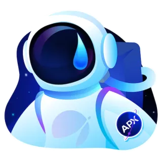 😭 cdb24892 APX 宇宙飛行士, 宇宙, 星, ロゴ, 惑星 telegram sticker