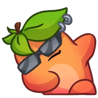 😎 44e5c347 ลูกพีช, ผลไม้, การ์ตูน, แว่นกันแดด, เท่, สติกเกอร์ telegram sticker