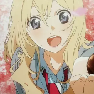 😄 234a687d Kaori Miyazono Your Lie in April Аниме, Персонаж, Каори, Миядзоно, Твоя апрельская ложь whatsapp sticker