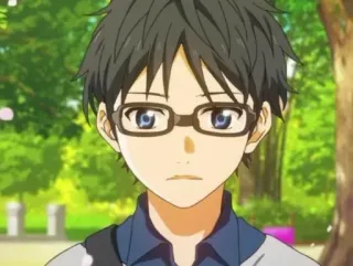 😳 f0235c56 Аниме, Персонаж, Очки, Парень whatsapp sticker