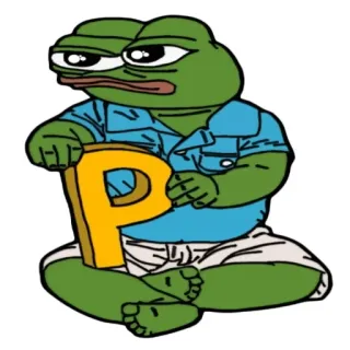 🅿️ 357d5f3b Pepe the Frog pepe, frog, meme, cartoon telegram sticker