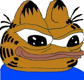 🐯 2390d60f Pepe, o Sapo, Garfield, Meme, Meme da Internet, Personagem de desenho animado, Arte digital telegram sticker