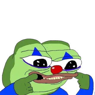 🤡 4440da44 Pepe the Frog pepe, sapo, palhaço, meme, engraçado, meme da internet telegram sticker