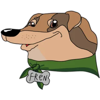 🐶 8e217aad FREN หมา, สัตว์เลี้ยง, สัตว์, เพื่อน, ลูกหมา, น่ารัก whatsapp sticker