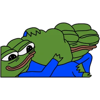 🤗 960af990 Pepe the Frog มีม, เปเป้, กบ, การ์ตูน, มีมอินเทอร์เน็ต whatsapp sticker