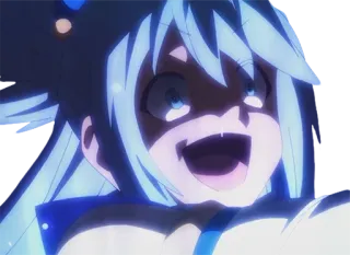 😬 05c8aee2 Aqua Konosuba Anime, Mangá, Konosuba, Aqua, Personagem telegram sticker