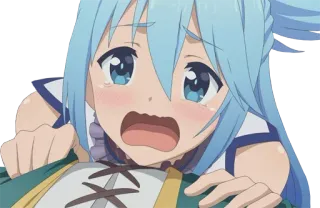 😭 2c1dde25 Aqua Konosuba Anime, Personagem, Aqua, Konosuba telegram sticker