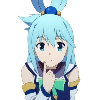 🤔 3b14215d Aqua Konosuba Anime, Konosuba, Aqua, Desenho animado, Garota, fofa telegram sticker