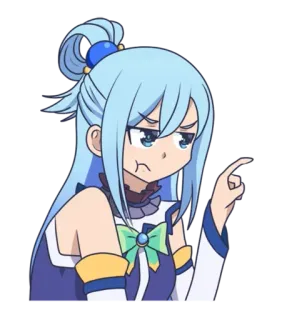 👉 559c8329 Aqua Konosuba Anime, Desenho animado, Personagem, Fofo, Engraçado, Konosuba telegram sticker